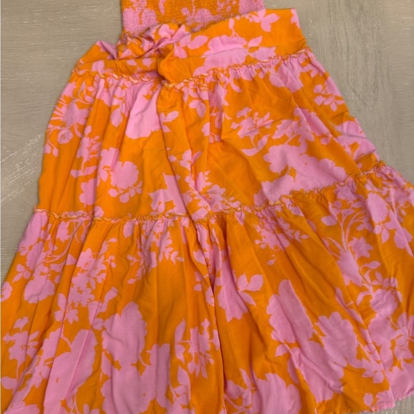 Abel the Label Floral Maxi Dress in Orange and Pink - Picture 5 of 7